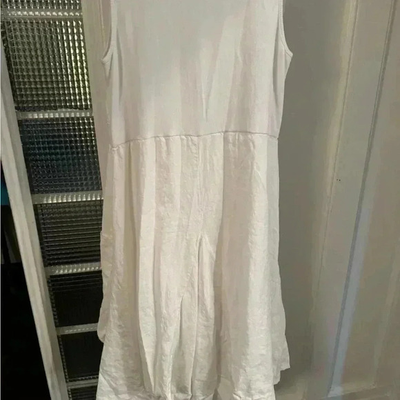 Grace elements white linen sleeveless summer dress size large - Picture 8 of 8
